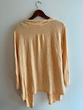 Eileen Fisher Peach Ribbed Cotton & Linen Sweater