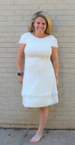 Rebecca Taylor Cream and Metallic Dress Size 6