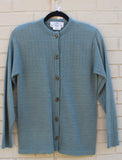 Teal Orvis Vintage Sweater With Gold Rope Buttons