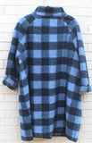 Tahari 2X Blue Plaid Coat