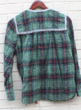 J Crew Plaid Long Sleeve Top Size Small