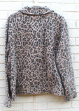 Kensie 3X Leopard Print Denim Jacket